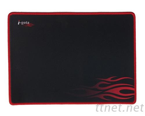 Gaming Mouse Pad has stitched edges face.